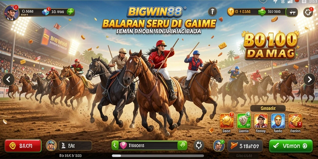 Gameplay mendebarkan dalam balapan seru BIGWIN88.