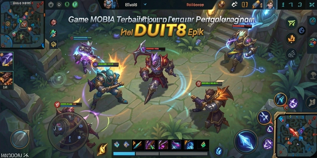 Tangkapan layar gameplay seru DUIT8 yang menampilkan karakter bertarung.