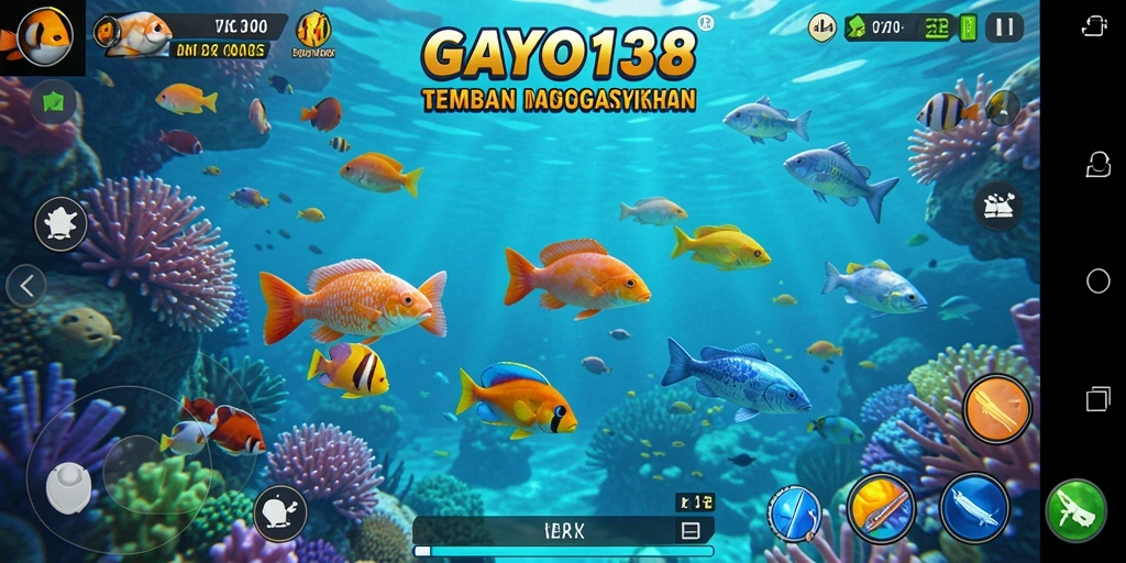 Tampilan menarik dari gameplay GAYO138 saat menangkap ikan.