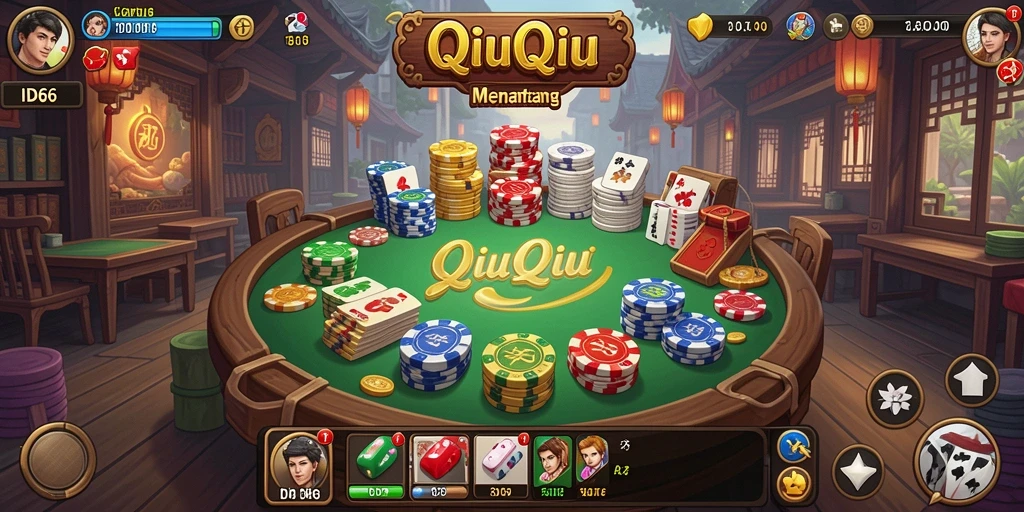Tampilan seru gameplay QiuQiu di ID66.