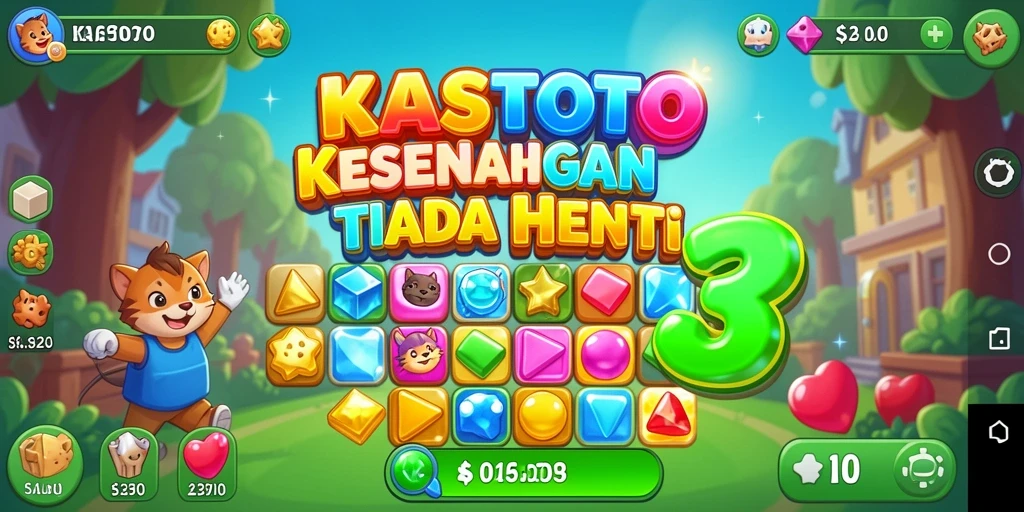 Gameplay seru KASTOTO dengan grafis cerah dan menyenangkan.