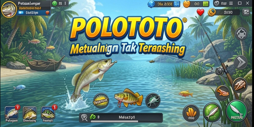Gameplay seru memancing ikan di POLOTOTO.